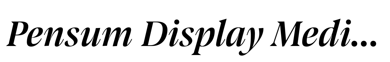 Pensum Display Medium Italic